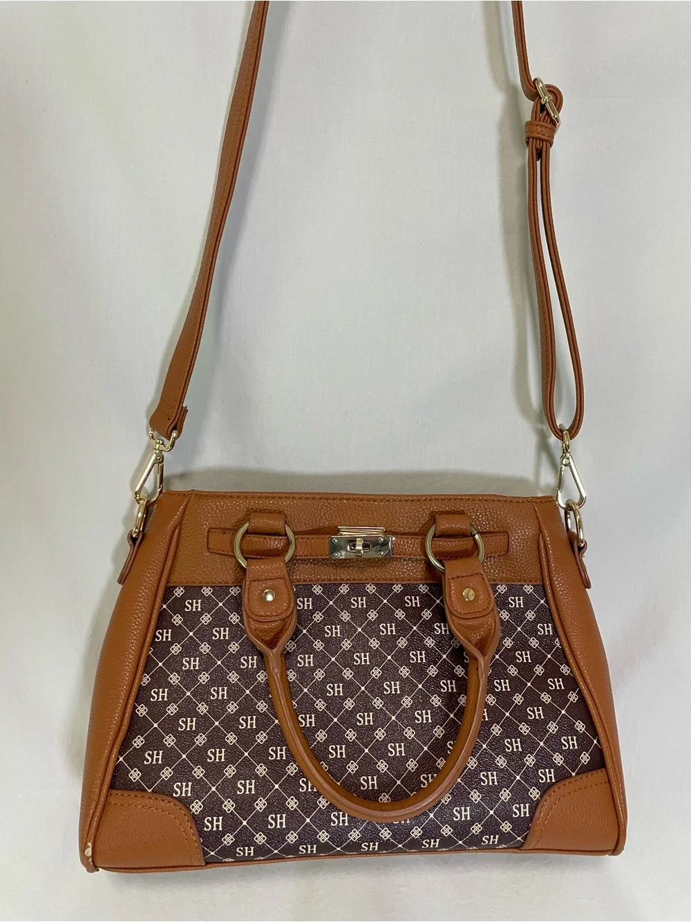Danbury Mint Structured Tote, Custom Made Initial Monogram Series, Carry Options